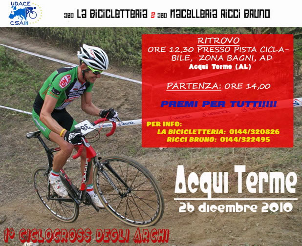 26/12/10 Borgo d'Ale (BI). 13ª prova trofeo Michelin di ciclocross, 14° prova coppa Piemonte UDACE e 14° prova trofeo Garbo G.M. Ceramiche